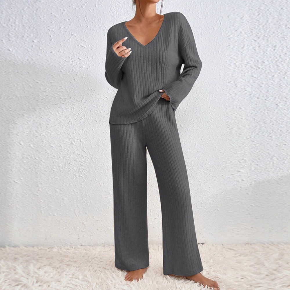Casual Long-sleeve Top And Pants Two-piece Set - Image 2