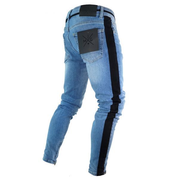 Small Feet Zipper Jeans Men's Ripped New Jeans - Image 6