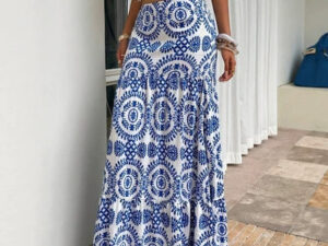 All-over Print Casual Loose-fitting Low-rise Skirt