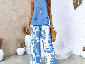 Summer Fashion Casual Women's Sleeveless Set