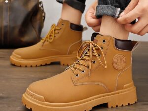 Mens Versatile High-top Thick-soled Work Boots