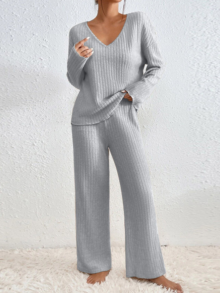 Casual Long-sleeve Top And Pants Two-piece Set - Image 5