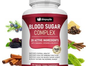 Blood Sugar Complex With Cinnamon, Chromium And Mulberry - 20 Active Ingredients, 60 Capsules - Supports Healthy Blood Sugar Levels