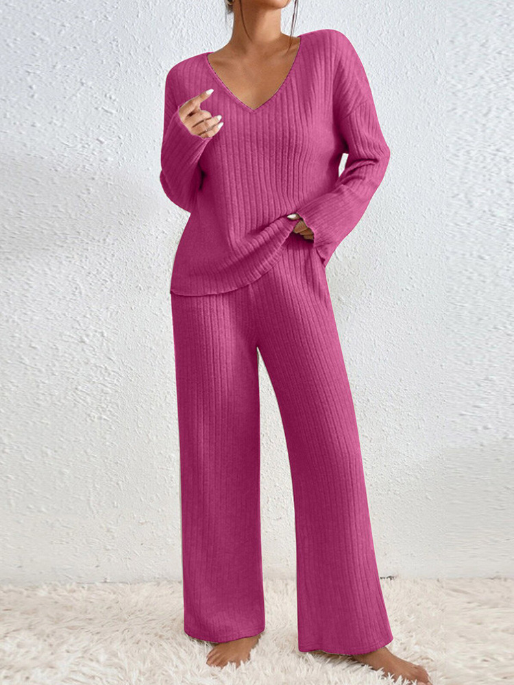 Casual Long-sleeve Top And Pants Two-piece Set - Image 9