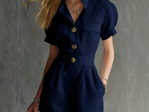 Versatile Puff-sleeve Jumpsuit For Women