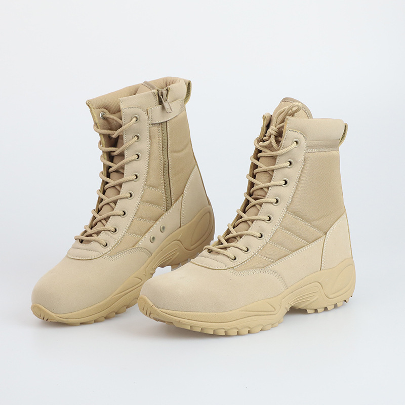 British-style High-top Camouflage Outdoor Shoes, Wear-resistant And Non-slip Hiking Boots - Image 7