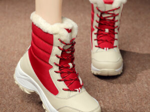 Snow Boots Female High To Help Waterproof Ladies Cotton Shoes Boots Plus Velvet Shoes
