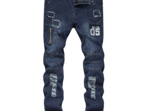 Slim-fit ripped jeans