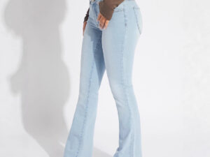 European And American-style Elastic Retro Flared Trendy Jeans For Women