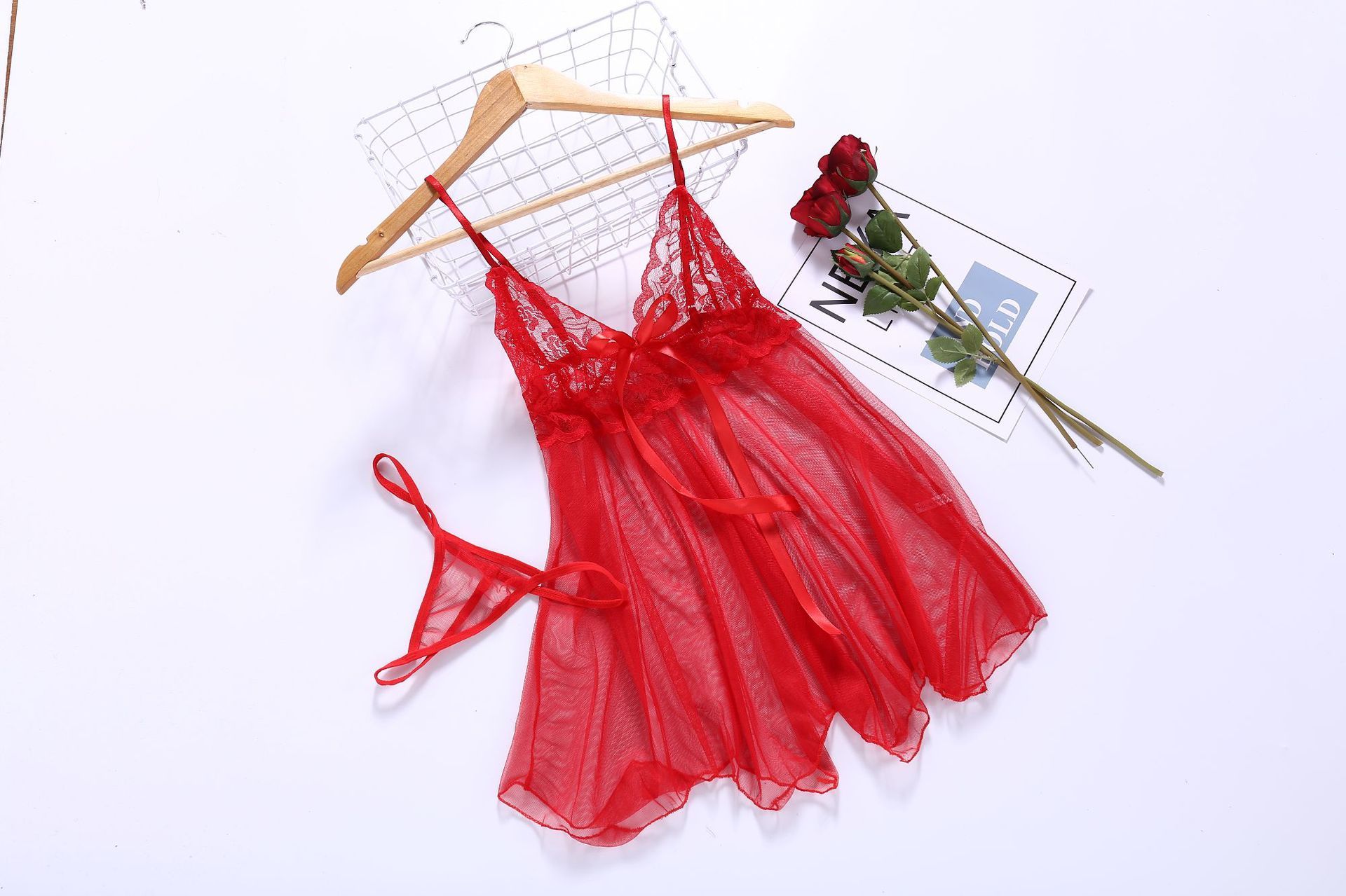 Sexy Lingerie Sexy Lingerie Front Slit Nightdress - Image 2