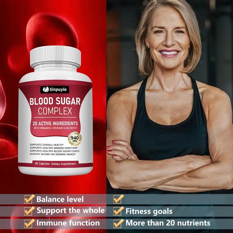 Blood Sugar Complex With Cinnamon, Chromium And Mulberry - 20 Active Ingredients, 60 Capsules - Supports Healthy Blood Sugar Levels - Image 2