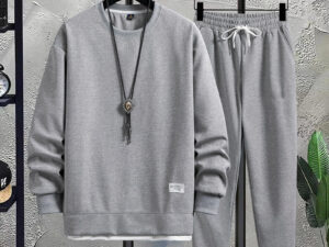 Men's Round Neck Long Sleeve Trousers