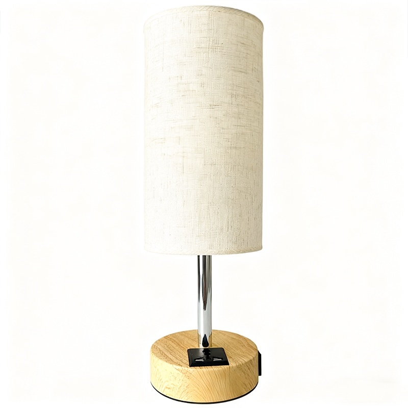 Bedside Lamps With 3-pin Plug, 3 Way Dimmable Table Lamp With USB A C Charging - Image 4