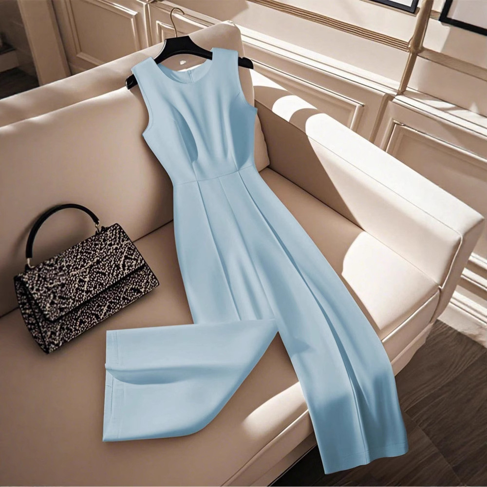 Sleeveless Waist-cinching Figure-flattering Jumpsuit - Image 5