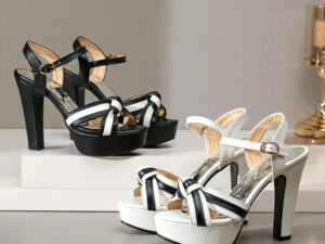 Color-block Platform Summer High-heeled Sandals Womens Large-size Shoes