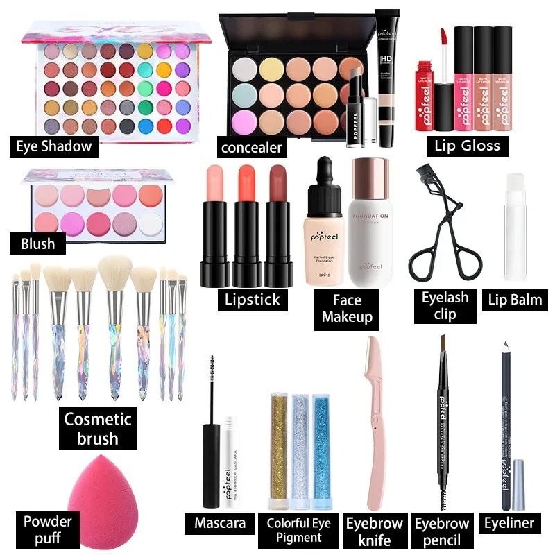 Beginner Cosmetics Makeup Set Complete Set Novice Student Light Makeup Gift Box - Image 4