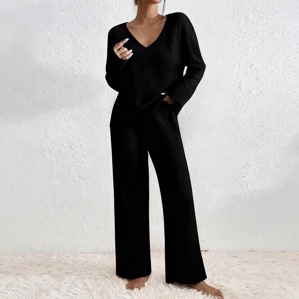 Casual Long-sleeve Top And Pants Two-piece Set - Image 3