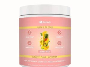 Super Greens Powder Miami Vice Flavor 255g Natural Daily Greens Supplement Supports Energy Digestion Immunity Bloating Relief