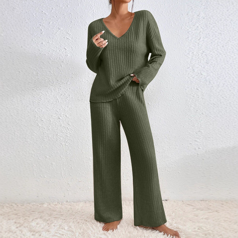 Casual Long-sleeve Top And Pants Two-piece Set - Image 6