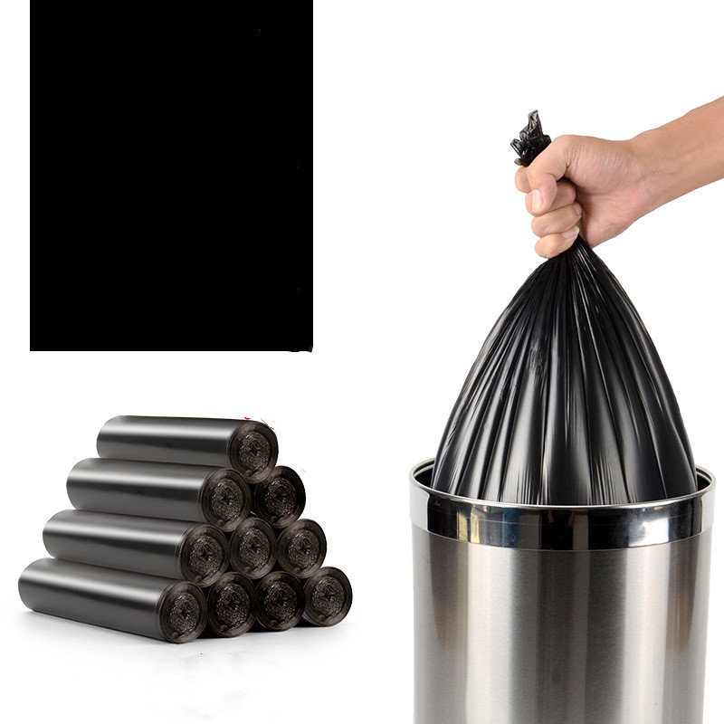 Household Thickened Disposable Black Flat-mouth Roll Kitchen Pull-grade Large Plastic Bag - Image 5