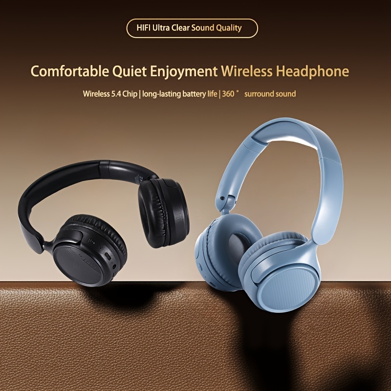 New Retro Wireless Over-ear Wireless Headphones With Microphone, High-quality Gaming Headphones, 30-hour Playback Time, Memory Foam Ear Cups, Button Control, Extendable And Adjustable, Suitable For Tr - Image 4