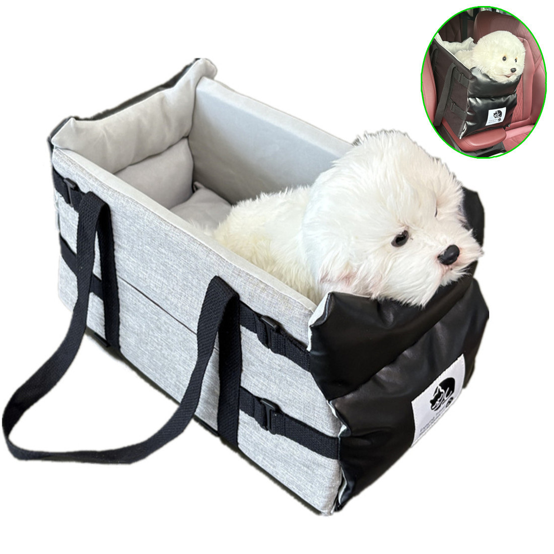 Leather Dog Bed Cat Carrier And Car Seat Mat - Image 3