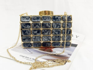 Stone Pattern Acrylic Dinner Bag For Women's Party