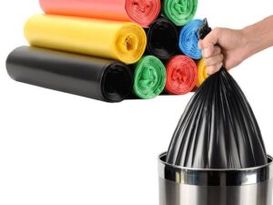 Household Thickened Disposable Black Flat-mouth Roll Kitchen Pull-grade Large Plastic Bag
