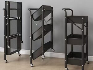 Foldable Storage Cart Kitchen Trolley Rack