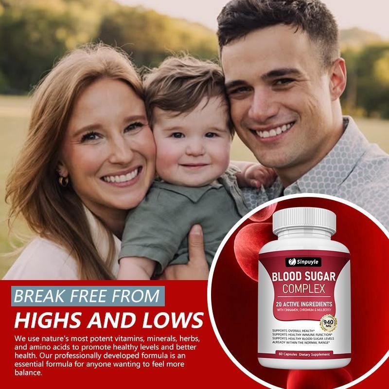 Blood Sugar Complex With Cinnamon, Chromium And Mulberry - 20 Active Ingredients, 60 Capsules - Supports Healthy Blood Sugar Levels - Image 3