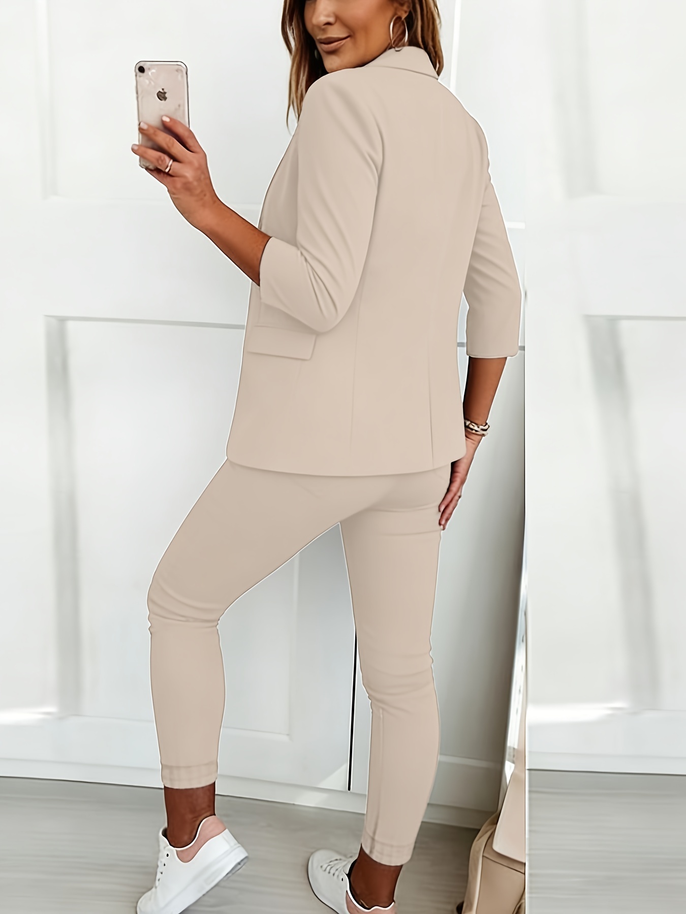 Womens Solid-color Versatile Fashionable Casual Suit Set - Image 6