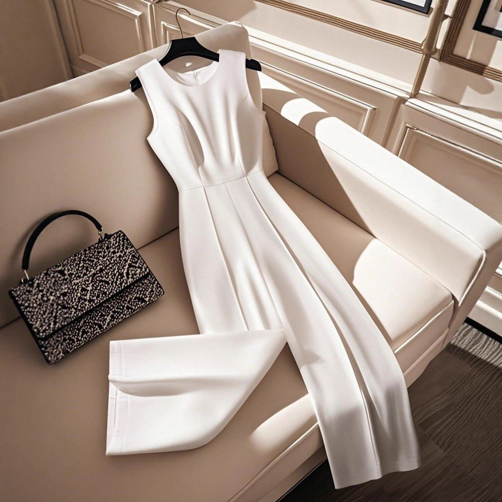 Sleeveless Waist-cinching Figure-flattering Jumpsuit
