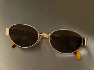 Vintage Oval Metal Sunglasses For Women