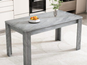 4 Seater Dining Room Table, MDF Wood Rectangle Modern Kitchen Dining,Room Furniture Unit, Small Kitchen Table,Coffee Table,Small Table For Home & Cafe, Grey