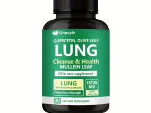 Lung Cleanse Respiratory Support Supplement Mullein Leaf Quercetin 90 Capsules