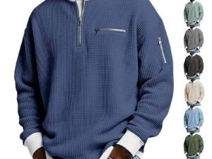 Mens Sports Zip-Up Long-Sleeve Sweatshirt