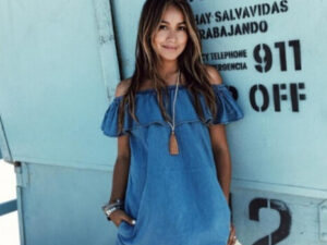 Denim Style Off-the Shoulder Dress