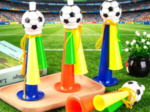 4pcs Football Cheering Horn,World Cup Supporter Horn, Match Day Accessory, Party Favor,  2026 World Cup, World Cup Supporter, Sports Stadium Cheering,Color Random