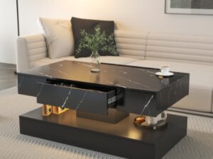 6.93IN High LED Coffee Table,Modern Coffee Table For Living Room,Living Room Tables,Large Living Room Furniture,LED Lights