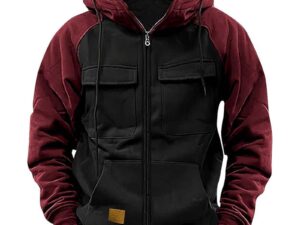 Men's Hoodie Youth Sports Multi-pocket Workwear