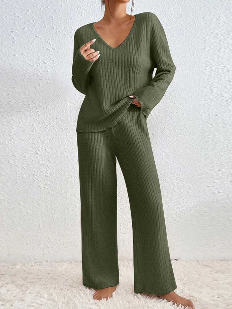 Casual Long-sleeve Top And Pants Two-piece Set - Image 10