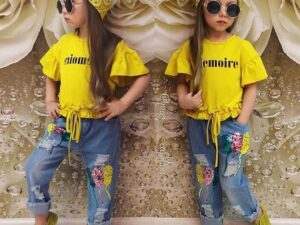 Ripped Jeans Girls Suit Women