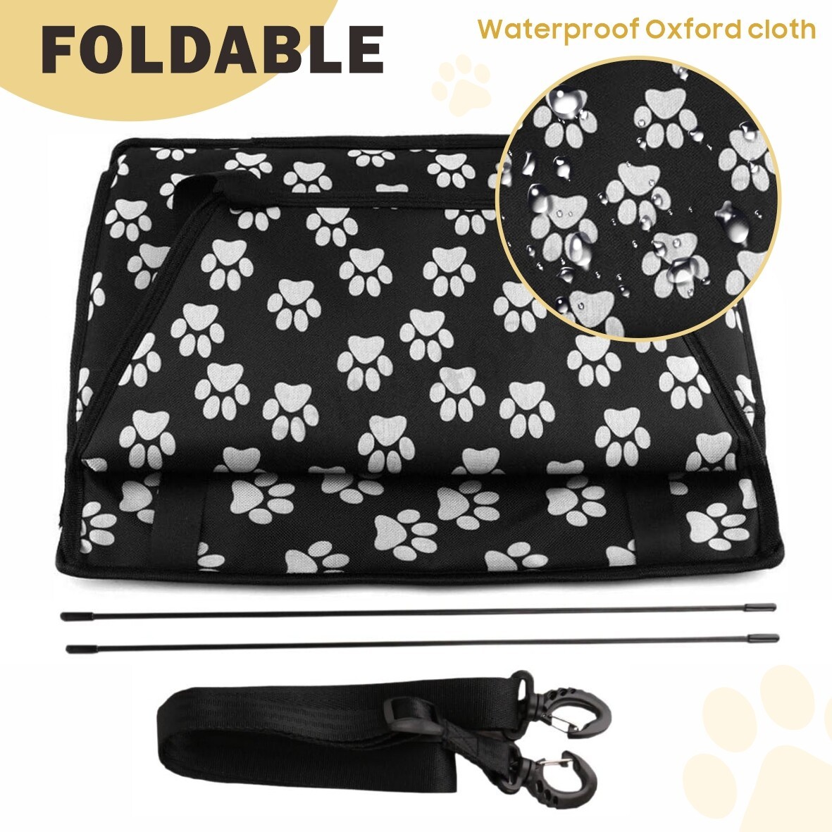 Dog Car Seat For Small Medium Pet, Portable Cat Puppy Rabbit Seat Travel Booster - Image 5