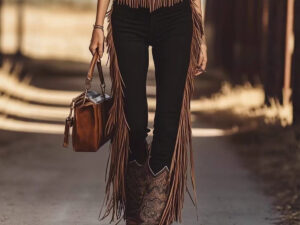 Tassel Casual Pants Solid-color Slim-fit Trousers