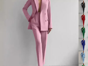 Casual Suits Fashion Long Sleeve Single-breasted Jacket Top And Slim Fit Trousers Women's Business Suits