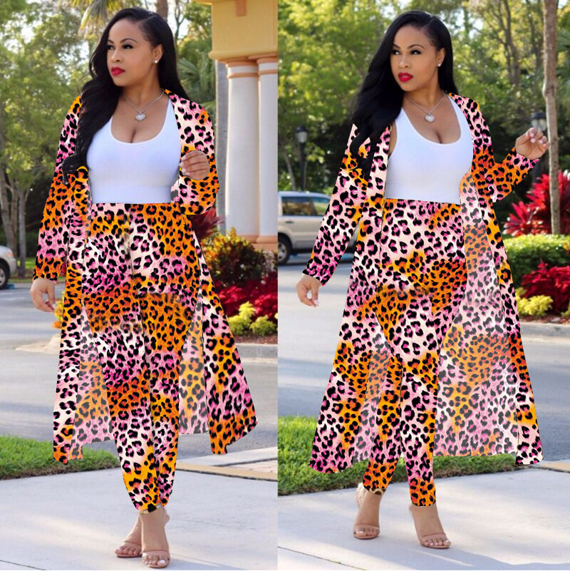 Women's Long-sleeved Leopard Print Suitcoat Suits - Image 5