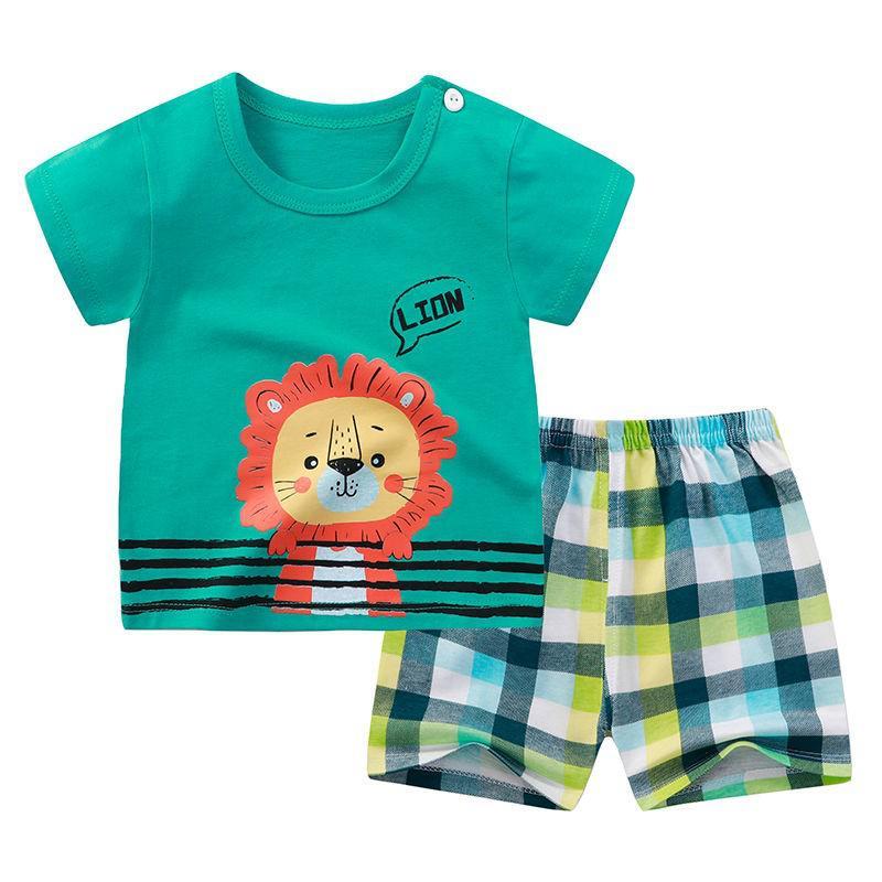 Children Clothes Baby Short Sleeved Shorts Two Piece Suit - Image 4