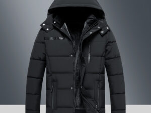 Middle-aged And Elderly Cotton-padded Clothes For Men Fleece-lined Thickened