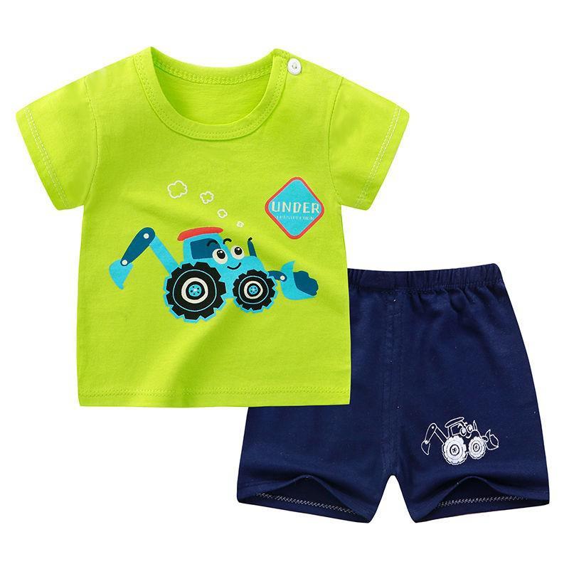 Children Clothes Baby Short Sleeved Shorts Two Piece Suit - Image 3
