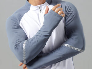 Stand Collar Half Zip Solid Color Workout Clothes Training Men
